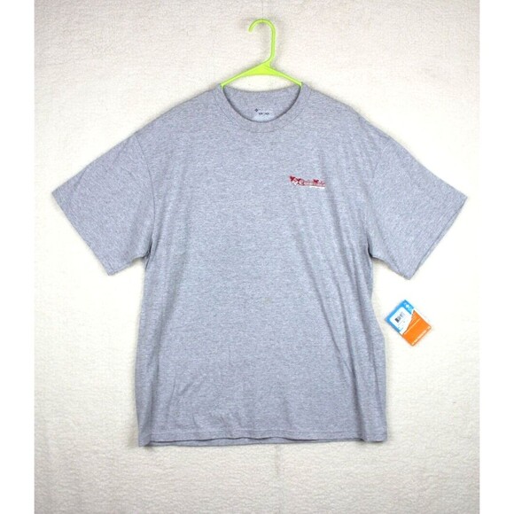 New Columbia Performance Fishing Gear Men's Grey Short Sleeve Tee X-Large Logo - Picture 1 of 8